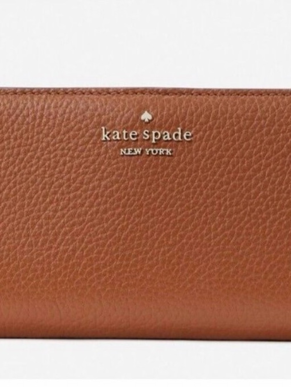 Kate Spade Pebbled Leather Continental Wallet - Warm Gingerbread